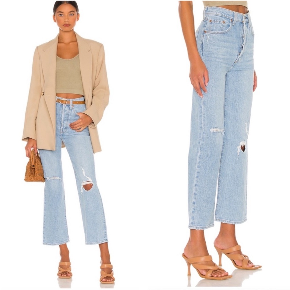 Levi’s X REVOLVE Ribcage Straight Ankle in Jazz Time - 28x27